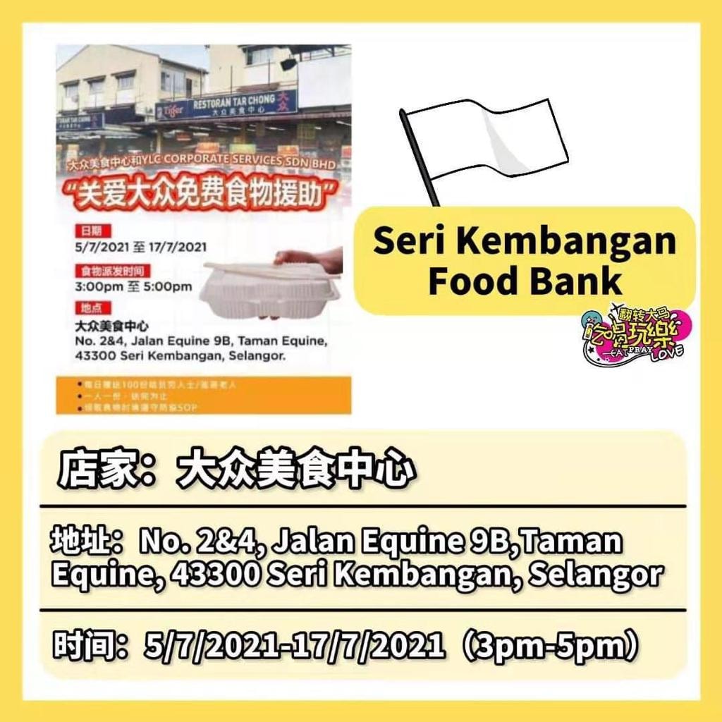 Bendera Putih Bantuan Makanan Keperluan Asas