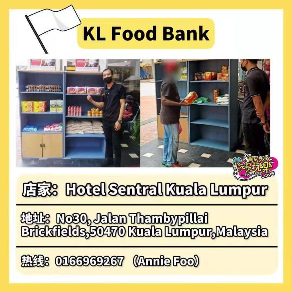 Bendera Putih Bantuan Makanan Keperluan Asas