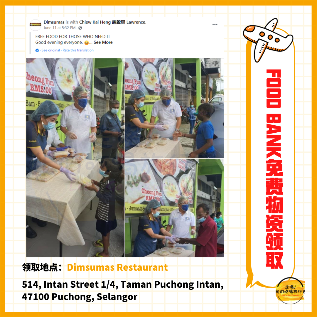 Bendera Putih Bantuan Makanan Keperluan Asas