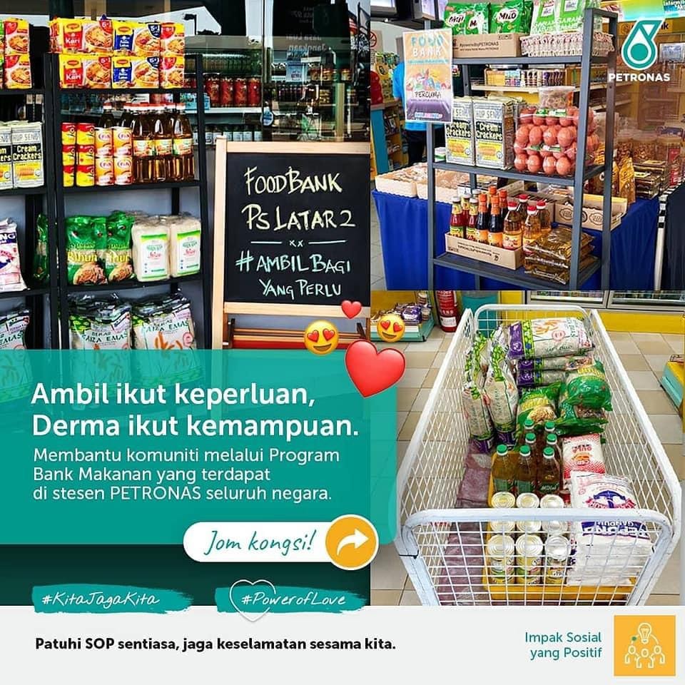 Bendera Putih Bantuan Makanan Keperluan Asas