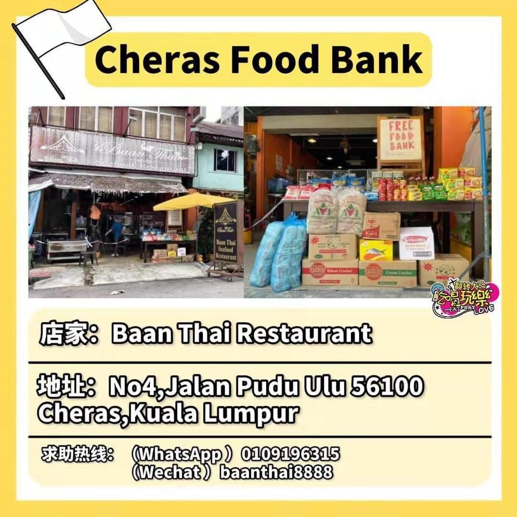 Bendera Putih Bantuan Makanan Keperluan Asas