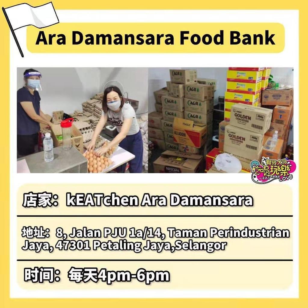 Bendera Putih Bantuan Makanan Keperluan Asas